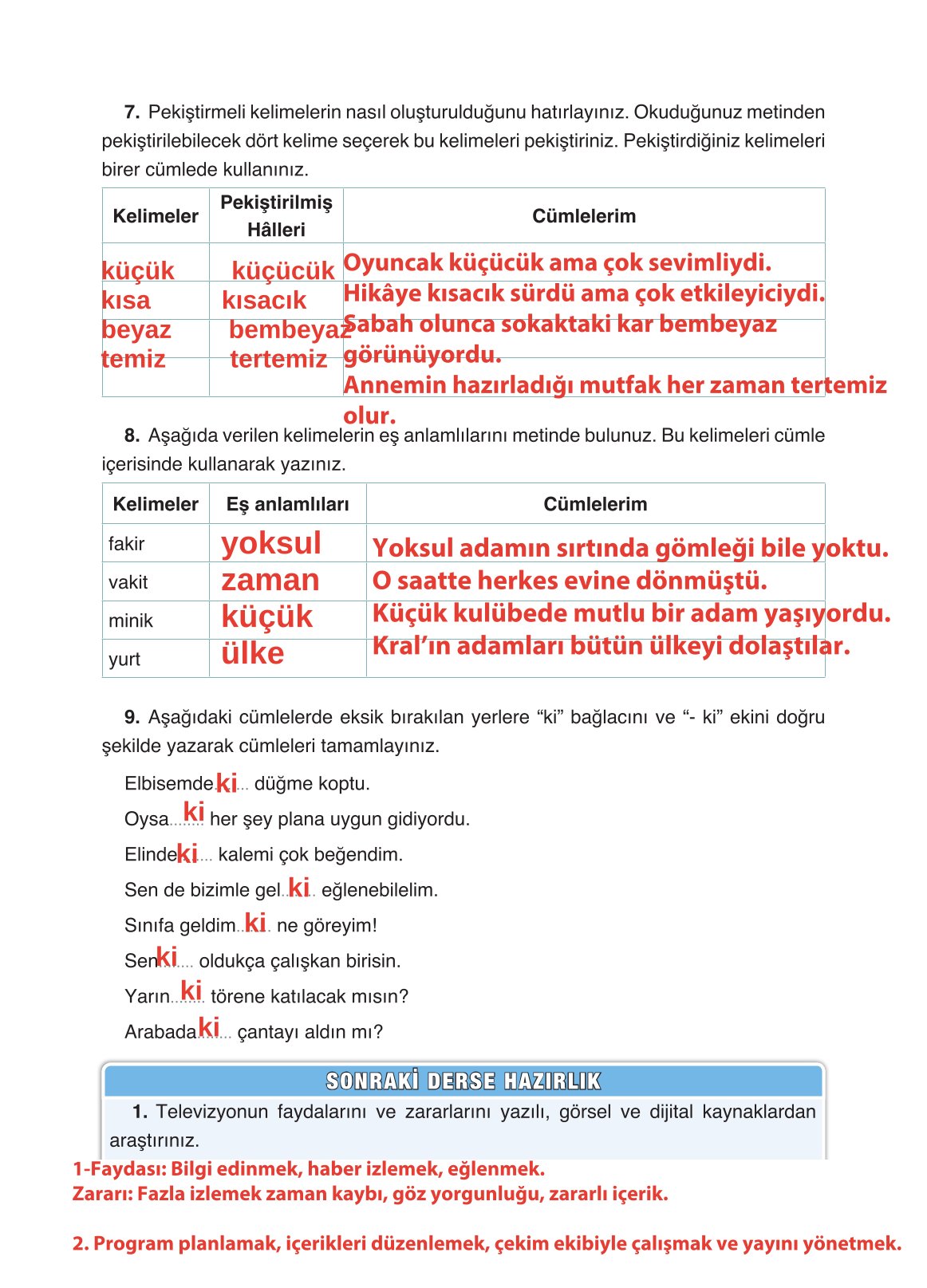 4. Sınıf Ada Yayıncılık Türkçe Ders Kitabı Sayfa 233 Cevapları 4. Sınıf Ada Yayıncılık Türkçe Ders Kitabı Sayfa 233 Cevapları