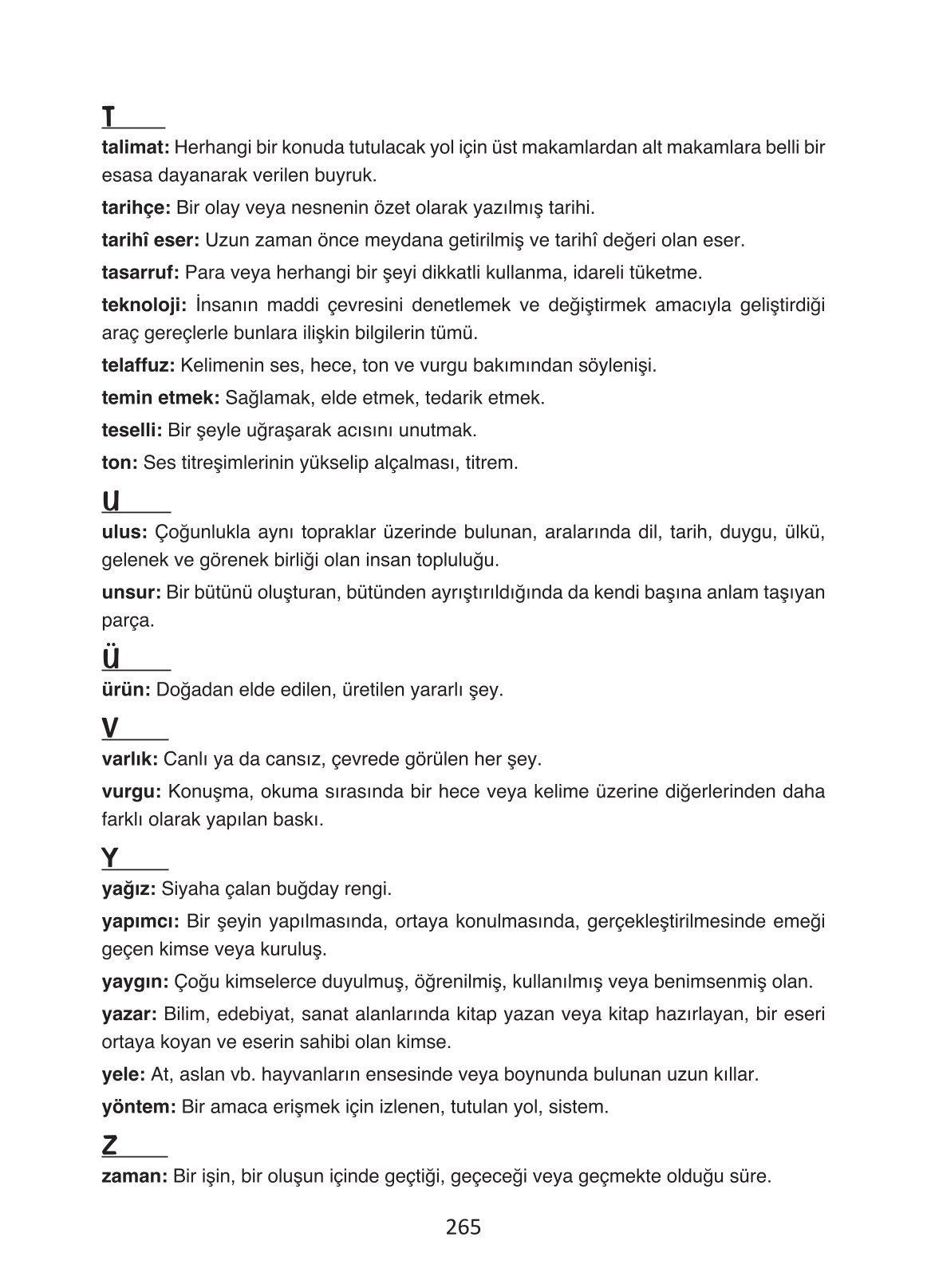 4. Sınıf Ada Yayıncılık Türkçe Ders Kitabı Sayfa 265 Cevapları