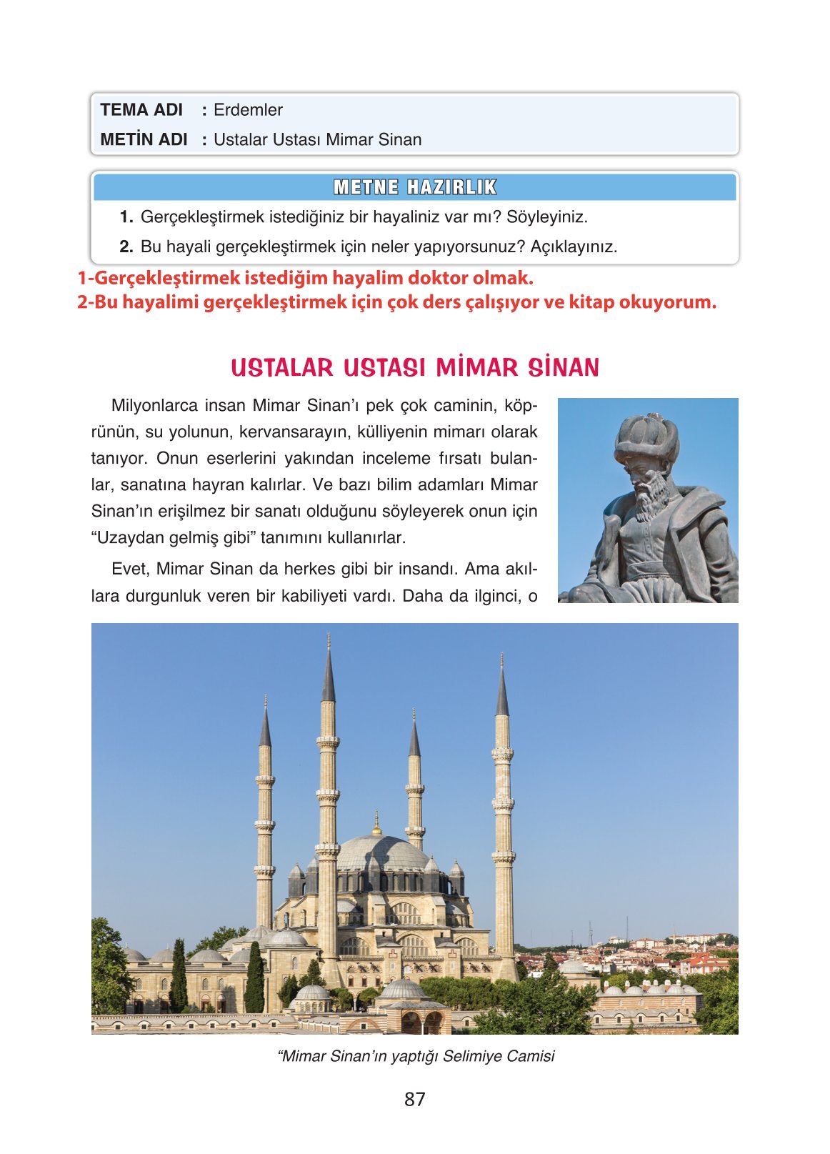 4. Sınıf Ada Yayıncılık Türkçe Ders Kitabı Sayfa 87 Cevapları 4. Sınıf Ada Yayıncılık Türkçe Ders Kitabı Sayfa 87 Cevapları