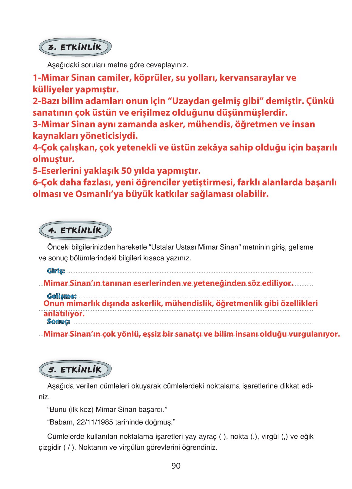 4. Sınıf Ada Yayıncılık Türkçe Ders Kitabı Sayfa 90 Cevapları 4. Sınıf Ada Yayıncılık Türkçe Ders Kitabı Sayfa 90 Cevapları